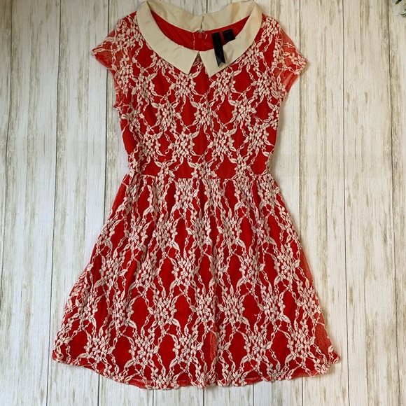 Anthropologie Dresses & Skirts - ❤️Petticoat Alley blood orange lace dress Medium